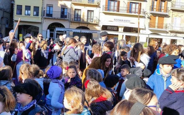 La plaza de los fueros de Estella-Lizarra, escenario de los c&aacute;nticos de Santa &Aacute;gueda