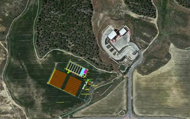 Ubicación y distribución prevista de la futura planta de compostaje de Tafalla.