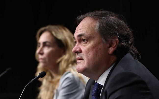 Nerea Aramburu y Jokin Aperribay, durante su comparecencia de este viernes.