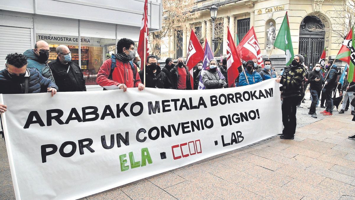 Los convenios sectoriales del Metal de Bizkaia y Araba, llevan varios meses bloqueados.