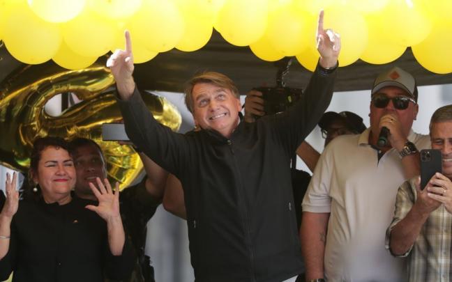 Primer acto de campaña electoral de Bolsonaro.