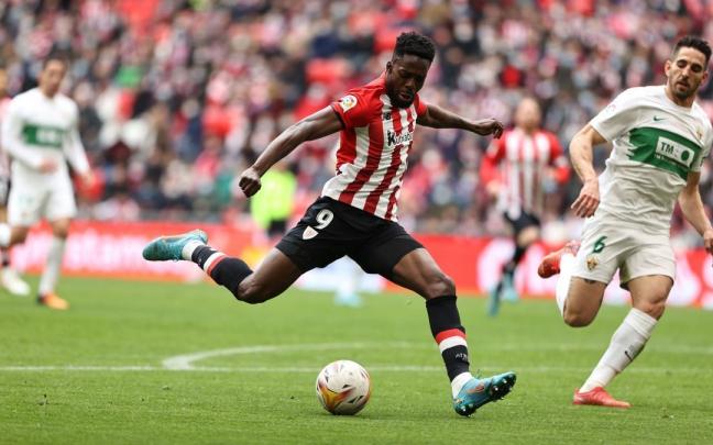 Iñaki Williams, en un partido de la pasada temporada contra el Elche