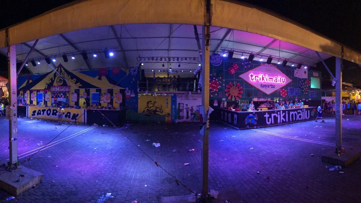 Las txosnas se quedaron vacías por seguridad