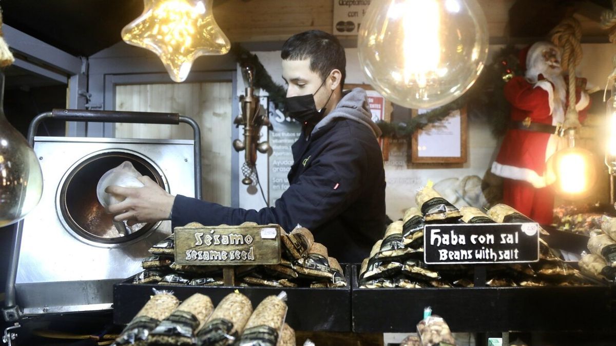 Un puesto del Mercado de Navidad del pasado año