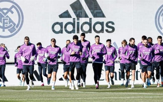 Imagen del entrenamiento del Real Madrid, este sábado en valdebebas. Imagen del entrenamiento del Real Madrid, este sábado en valdebebas.