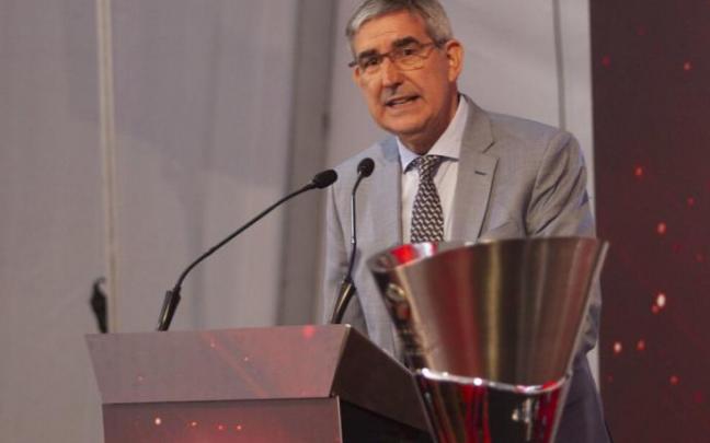 Jordi Bertomeu, director ejecutivo de la Euroliga, durante una comperecencia
