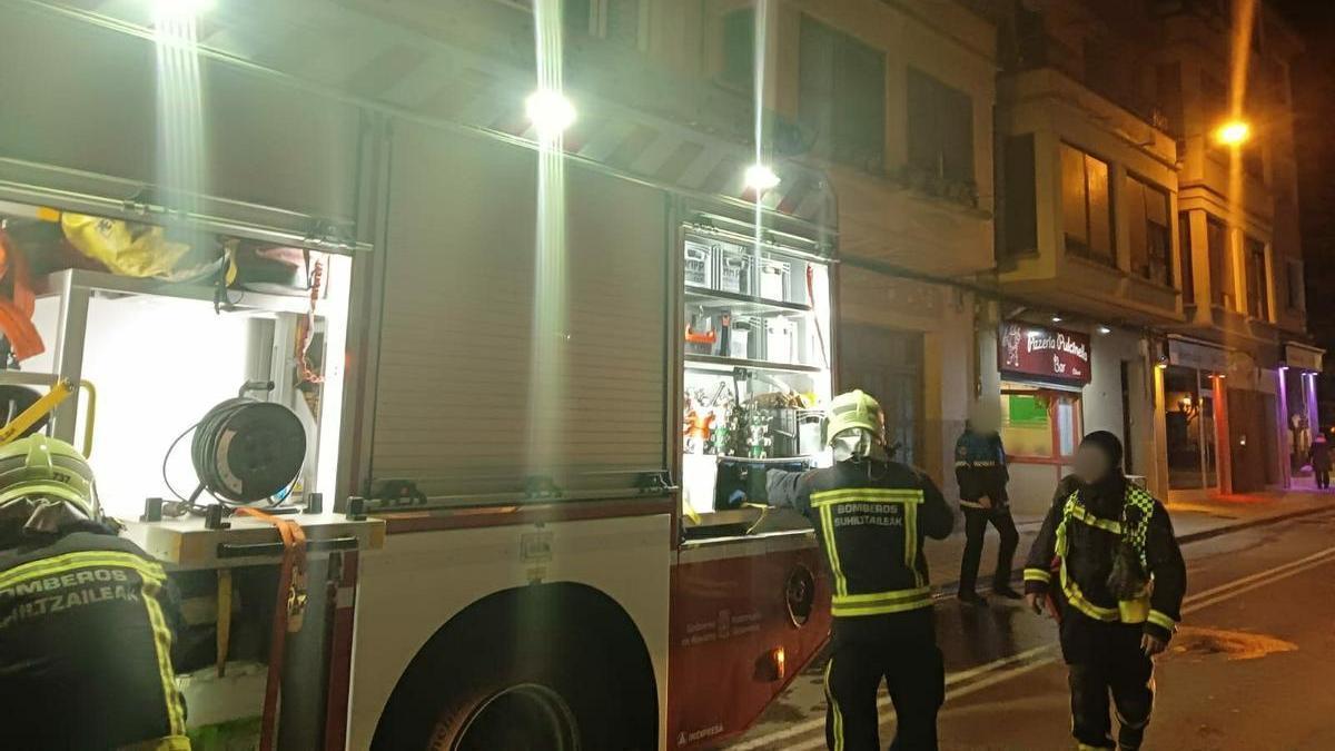 Intervenci&oacute;n de los bomberos del parque de Tafalla