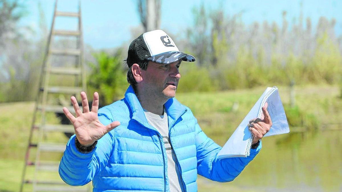 Goian, zuzendari bermeotarra 'El vasco' filmaren grabazioko une batean.