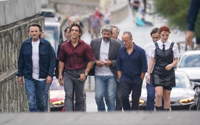 El reparto de 'Modelo 77', este viernes en Donostia