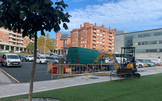 Las obras han empezado ya en el parking de Lapurdi. Las obras han empezado ya en el parking de Lapurdi.