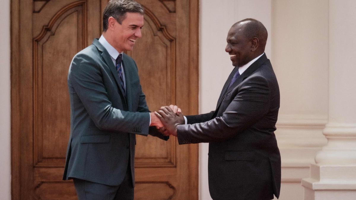 El presidente de Kenia, William Ruto, y el jefe del Ejecutivo español, Pedro Sánchez.