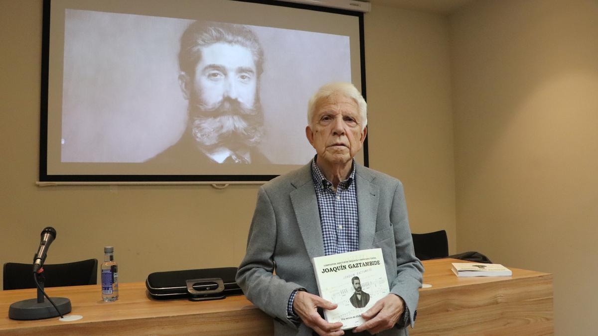 ´José María Macaya en la presentación de la biografía sobre Joaquín Gaztambide