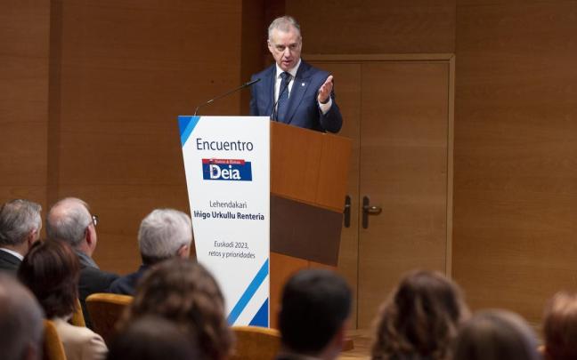 Urkullu, en el Encuentro DEIA ‘Euskadi 2023, retos y prioridades’.