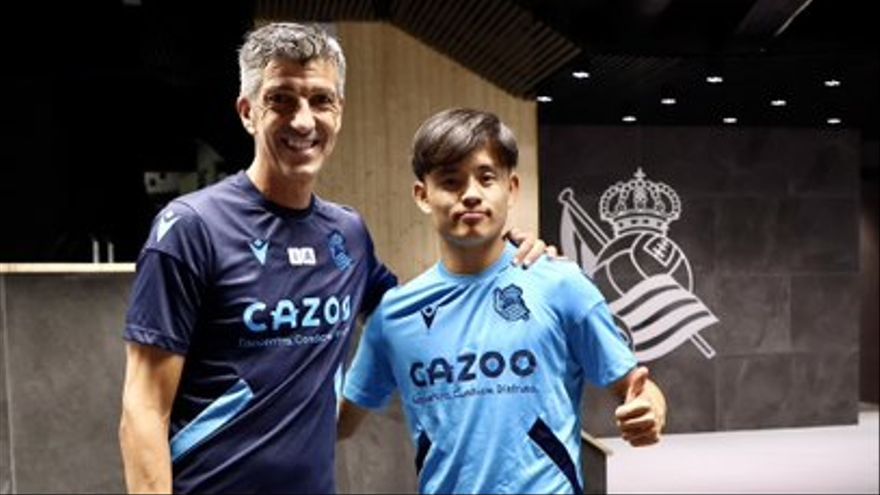 Imanol y Kubo, esta tarde en las instalaciones de Zubieta