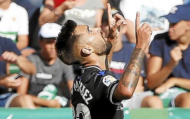 Brais Méndez celebra su primer gol en Elche. | FOTO: N.G. Brais Méndez celebra su primer gol en Elche. | FOTO: N.G.