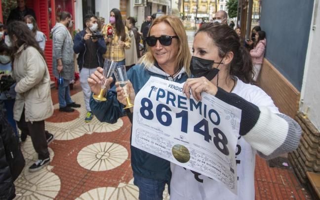 Agraciados con el Gordo en Ayamonte en 2021.