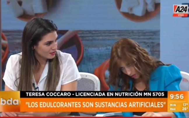 La nutricionista (derecha), en el momento del desvanecimiento. La nutricionista (derecha), en el momento del desvanecimiento.