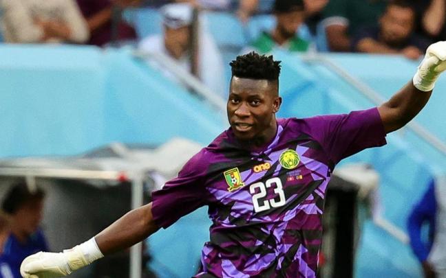 El portero camerunés André Onana. El portero camerunés André Onana.