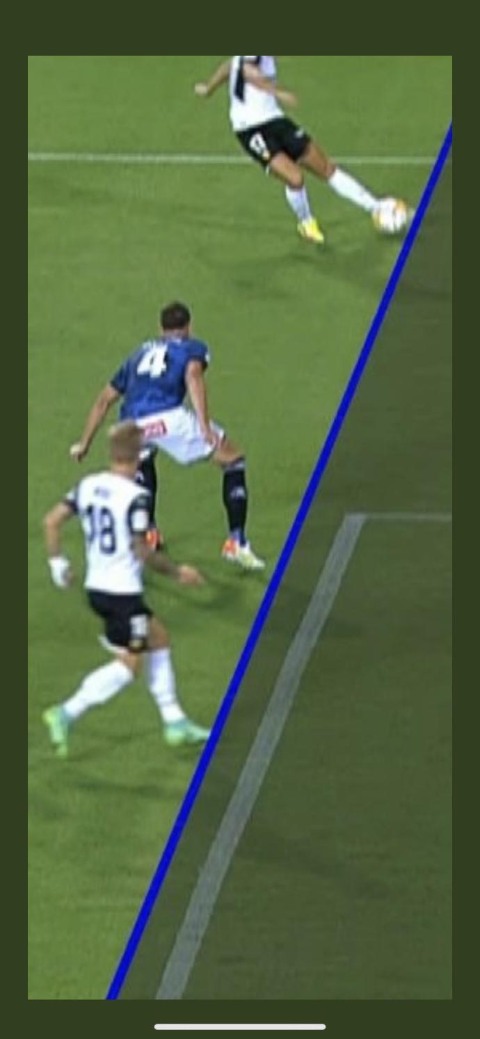 Imagen que evidencia el fuera de juego en el 1-0