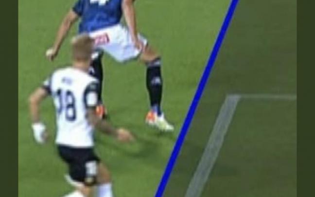 Imagen que evidencia el fuera de juego en el 1-0