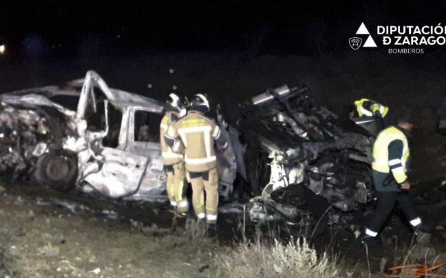 Así quedaron los coches tras el accidente. Así quedaron los coches tras el accidente.