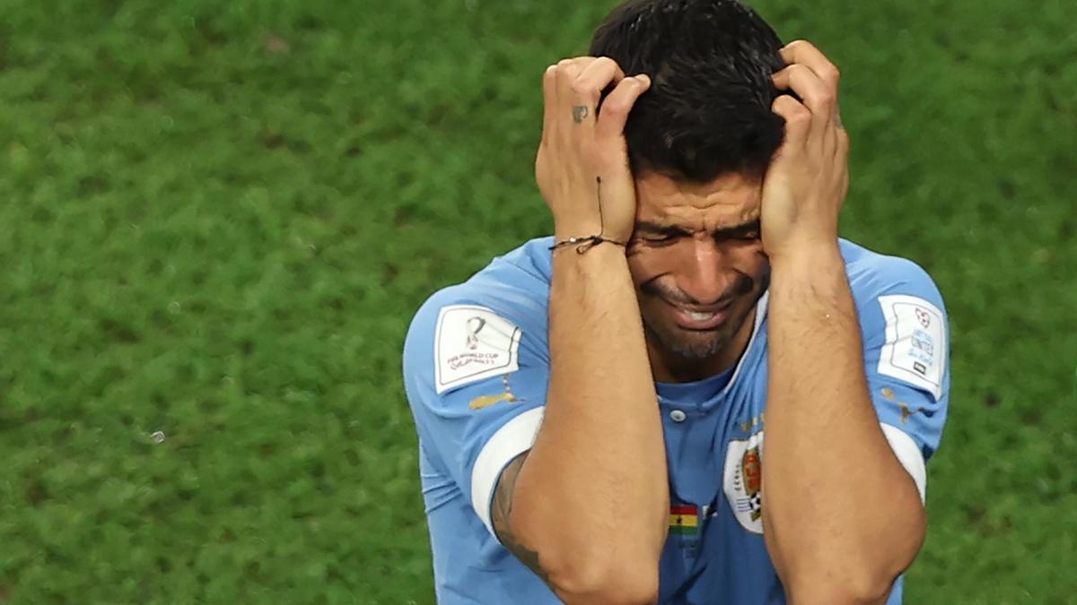 Luis Suárez llora tras su eliminación.