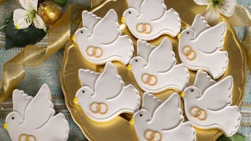 Palomitas de oblea para adornar pasteles.