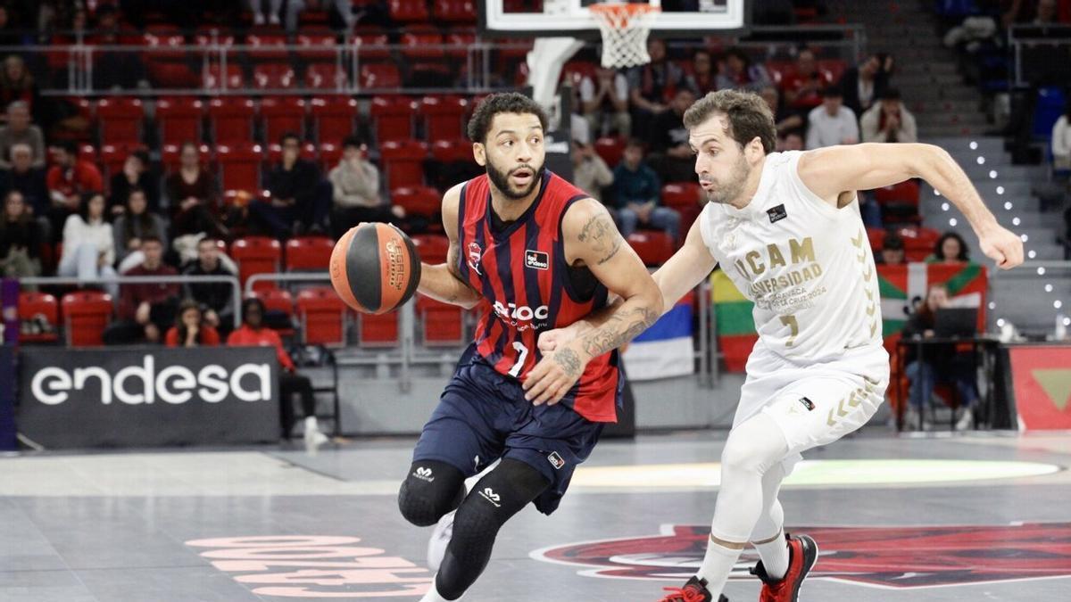 Pierria Henry, durante el partido disputado en el Buesa Arena contra el UCAM