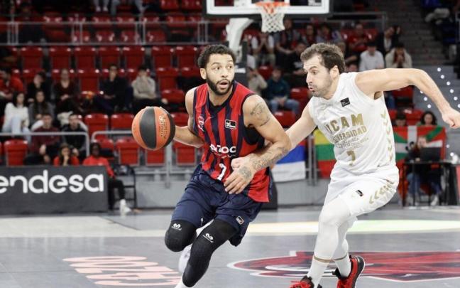 Pierria Henry, durante el partido disputado en el Buesa Arena contra el UCAM