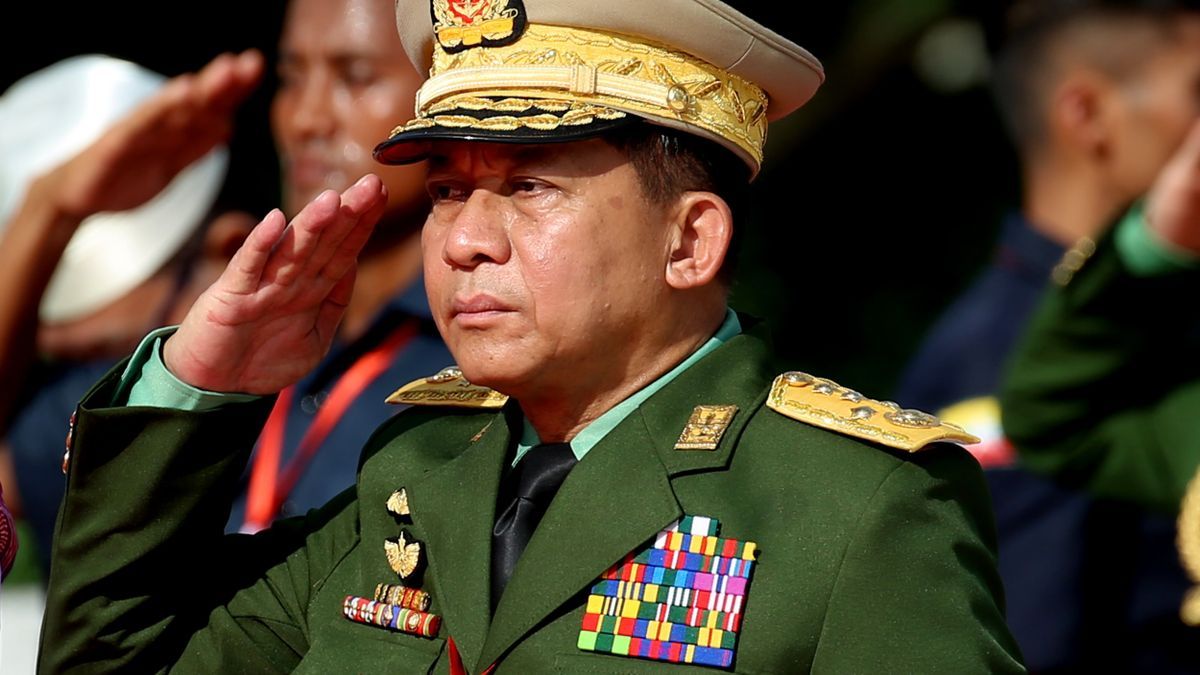 El general golpista biramano Min Aung Hlaing.