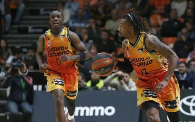Evans, durante un partido con el Valencia Basket Evans, durante un partido con el Valencia Basket