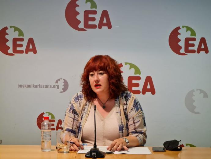La secretaria general de EA en funciones, Eba Blanco, ha valorado la sentencia de la Audiencia de Araba.