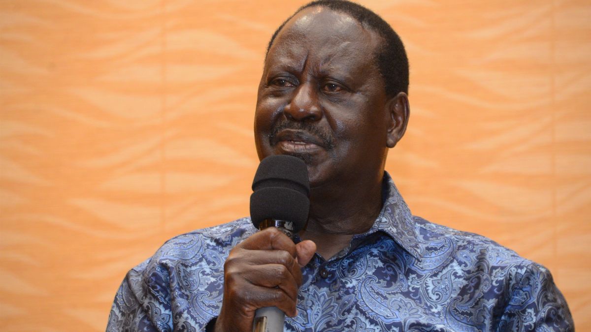 El candidato a la presidencia de Kenia Raila Odinga.