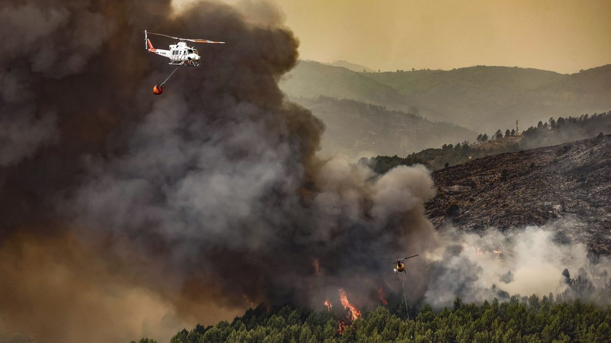 El incendio en Bejís (Castellón) ha calcinado ya cerca de 10.000 hectáreas.