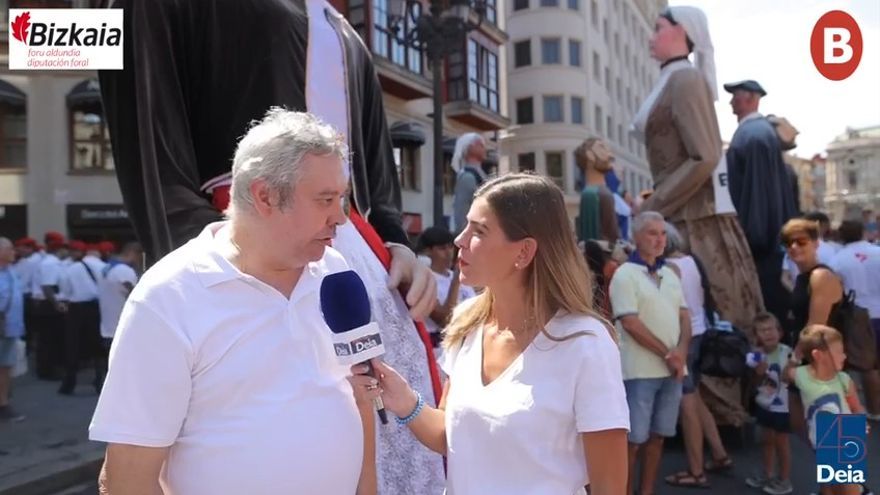 Los gigantes llegados de Arrasate conquistan las calles de Bilbao este domingo