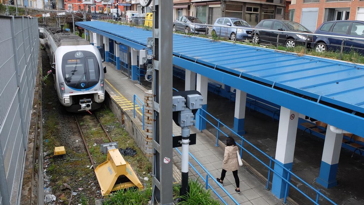 La línea de Euskotren entre Bermeo y Bilbao.