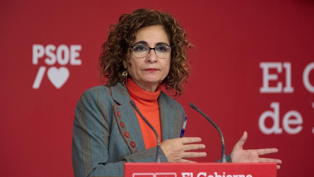 La vicesecretaria general del PSOE y ministra de Hacienda, María Jesús Montero.