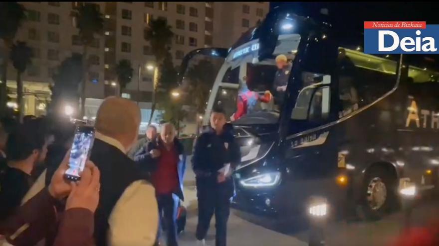 Llegada del Athletic a Valencia