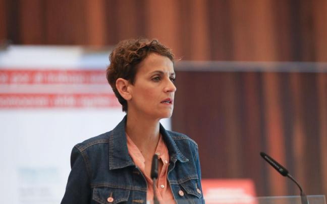 La Presidenta de Navarra, María Chivite, durante su intervención La Presidenta de Navarra, María Chivite, durante su intervención