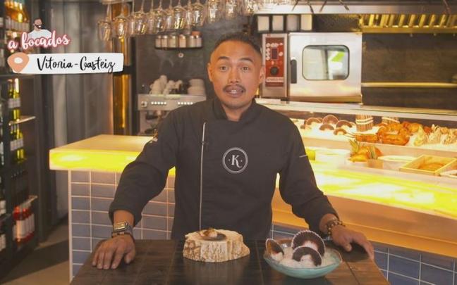 El cocinero de Vitoria que elabora al momento en ETB la tapa de marisco fresco