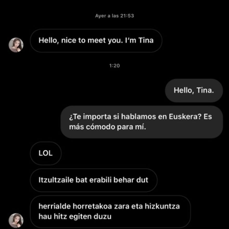 La breve e inesperada conversación.