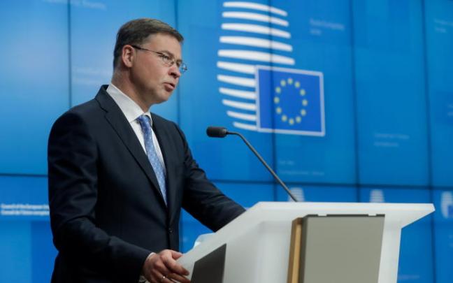 El vicepresidente económico de la Comisión Europea, Valdis Dombrovskis. El vicepresidente económico de la Comisión Europea, Valdis Dombrovskis.