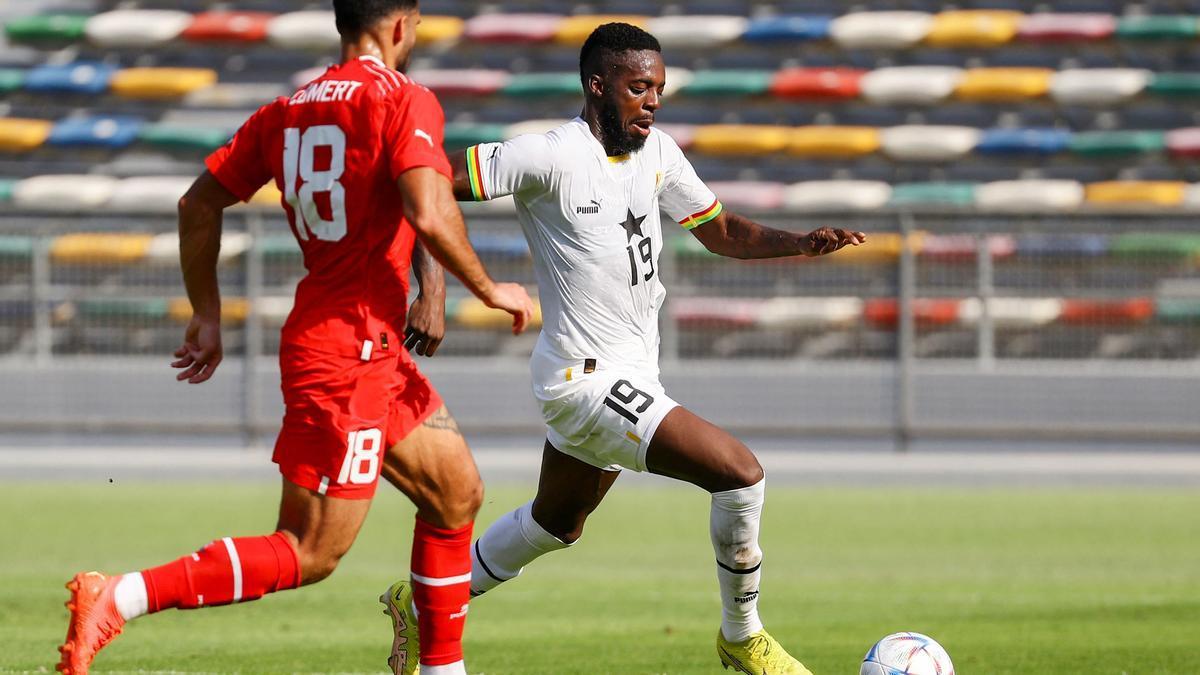 Iñaki Williams durante el partido de Ghana ante Suiza