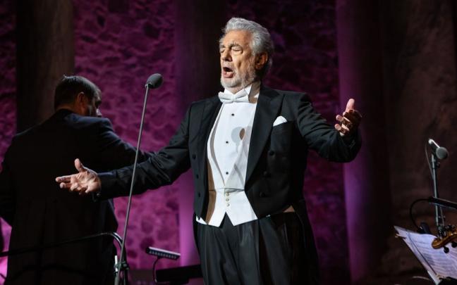 El tenor Plácido Domingo, durante un concierto. El tenor Plácido Domingo, durante un concierto.