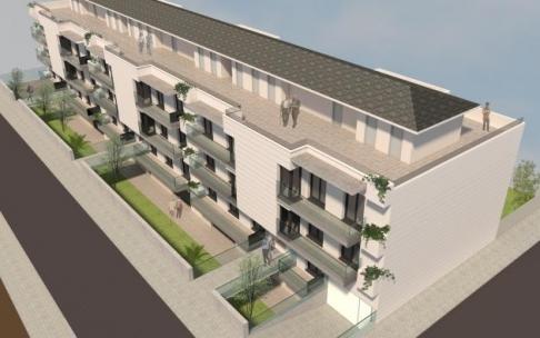 Recreación de como será el edificio proyectado n la calle Bailio Recreación de como será el edificio proyectado n la calle Bailio