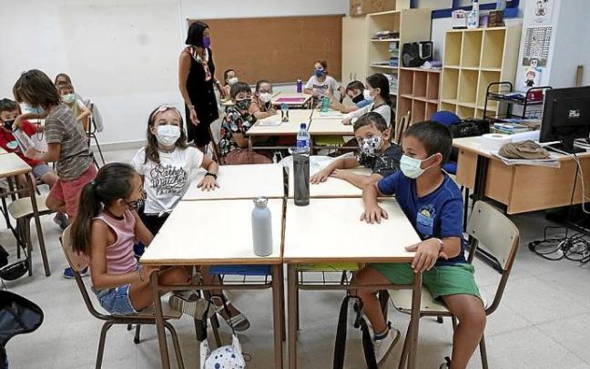 Vuelta a clase de los más pequeños el pasado mes de septiembre. Foto: Oskar M. Bernal
