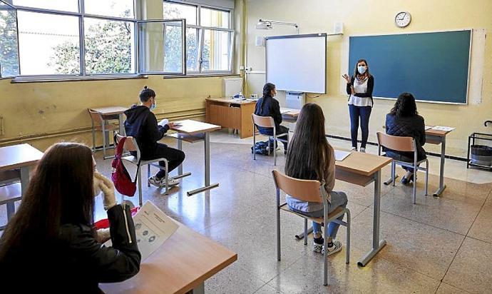 Escolares en un aula.