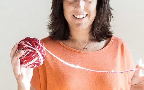 Lerro hauekin batera dagoen irudian, Leyre Cano.