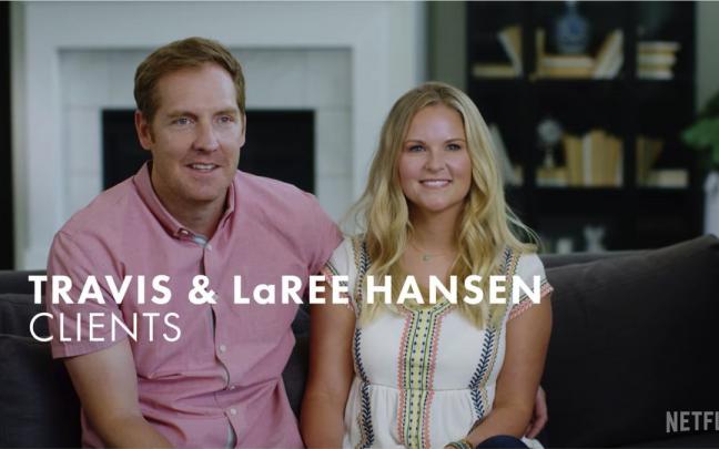 Travis Hansen y su esposa, durante un momento del programa de Netflix Travis Hansen y su esposa, durante un momento del programa de Netflix