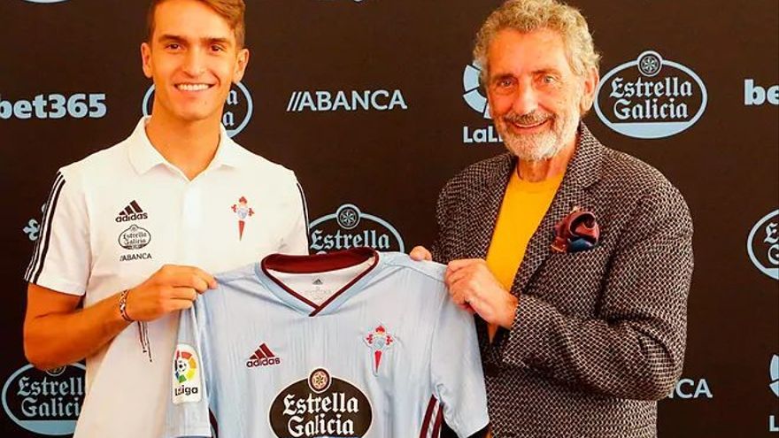 Denis Suárez y Mouriño, en la presentación del futbolista.